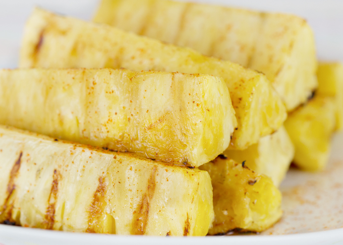 Grilled Pineapple with Honey & Cayenne