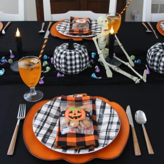 Black and Orange Halloween Tablescape - Joy In Every Season